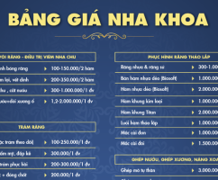 Bảng Giá Nha Khoa | Ưu đãi tới 20%