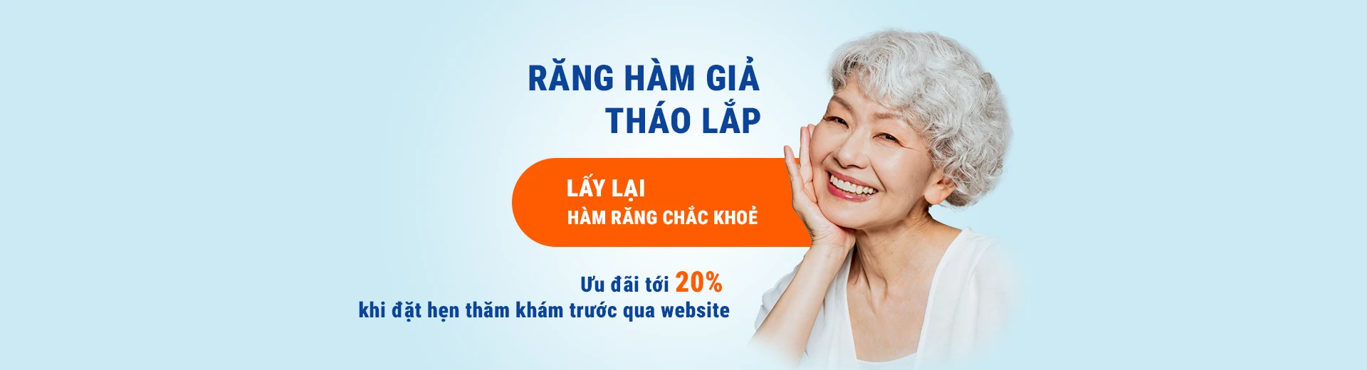 Răng hàm giả tháo lắp 20% off