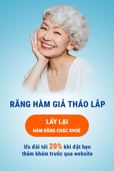 Răng hàm giả tháo lắp 20% off